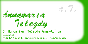 annamaria telegdy business card